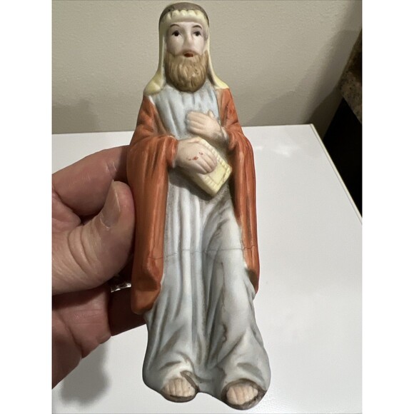 Vintage R.O.C Porcelain Nativity REPLACEMENT 3 Wisemen and Shepherd Christmas - Picture 12 of 16